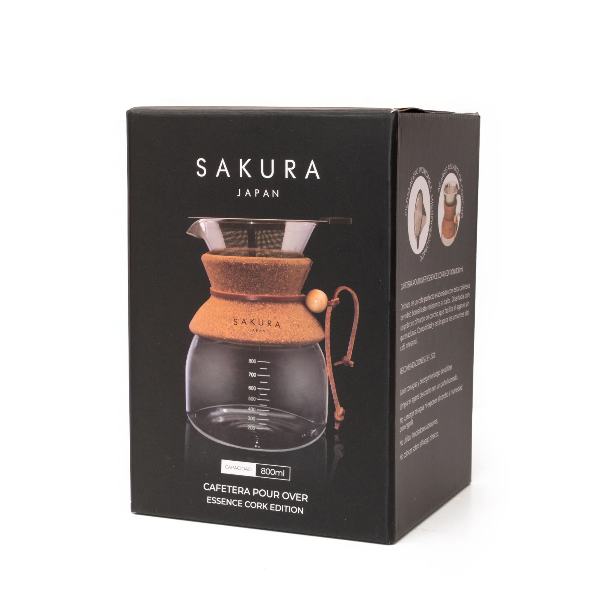 Cafetera Pour Over Sakura Essence Cork 800 Ml - Image 4