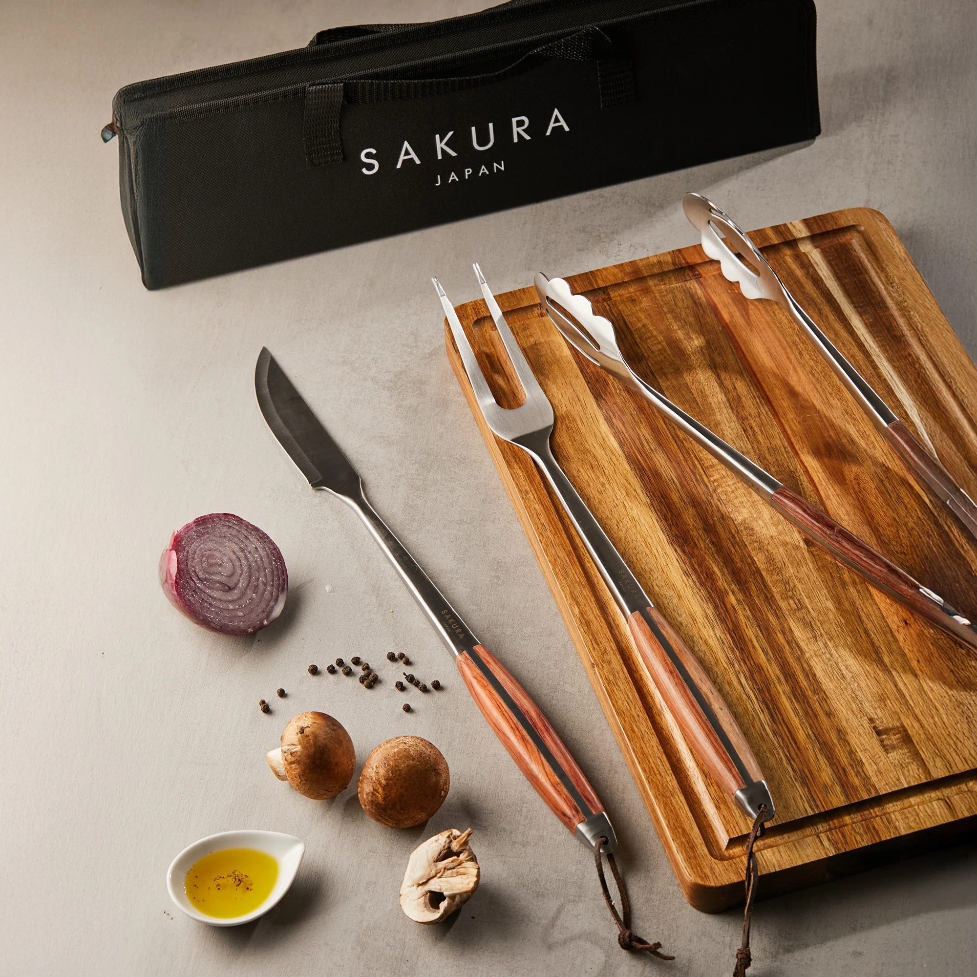 Sakura Grill Master Set - Kit Parrillero De Asado Sakura 3 Piezas + Funda - Image 3