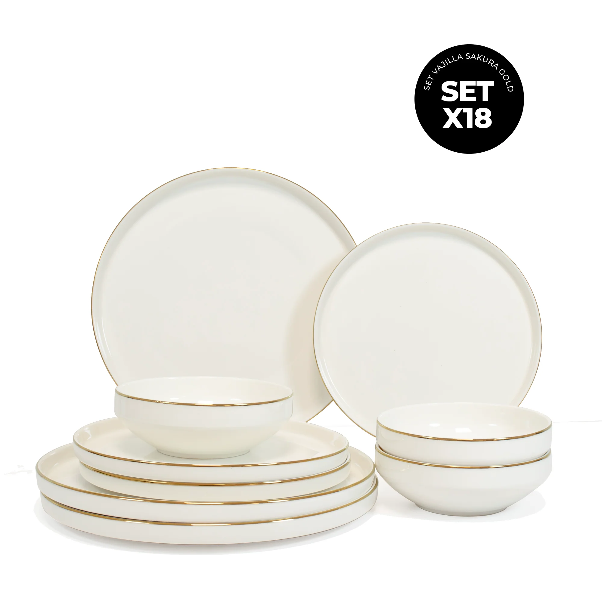 Set Vajilla Sakura Plain White - Image 15