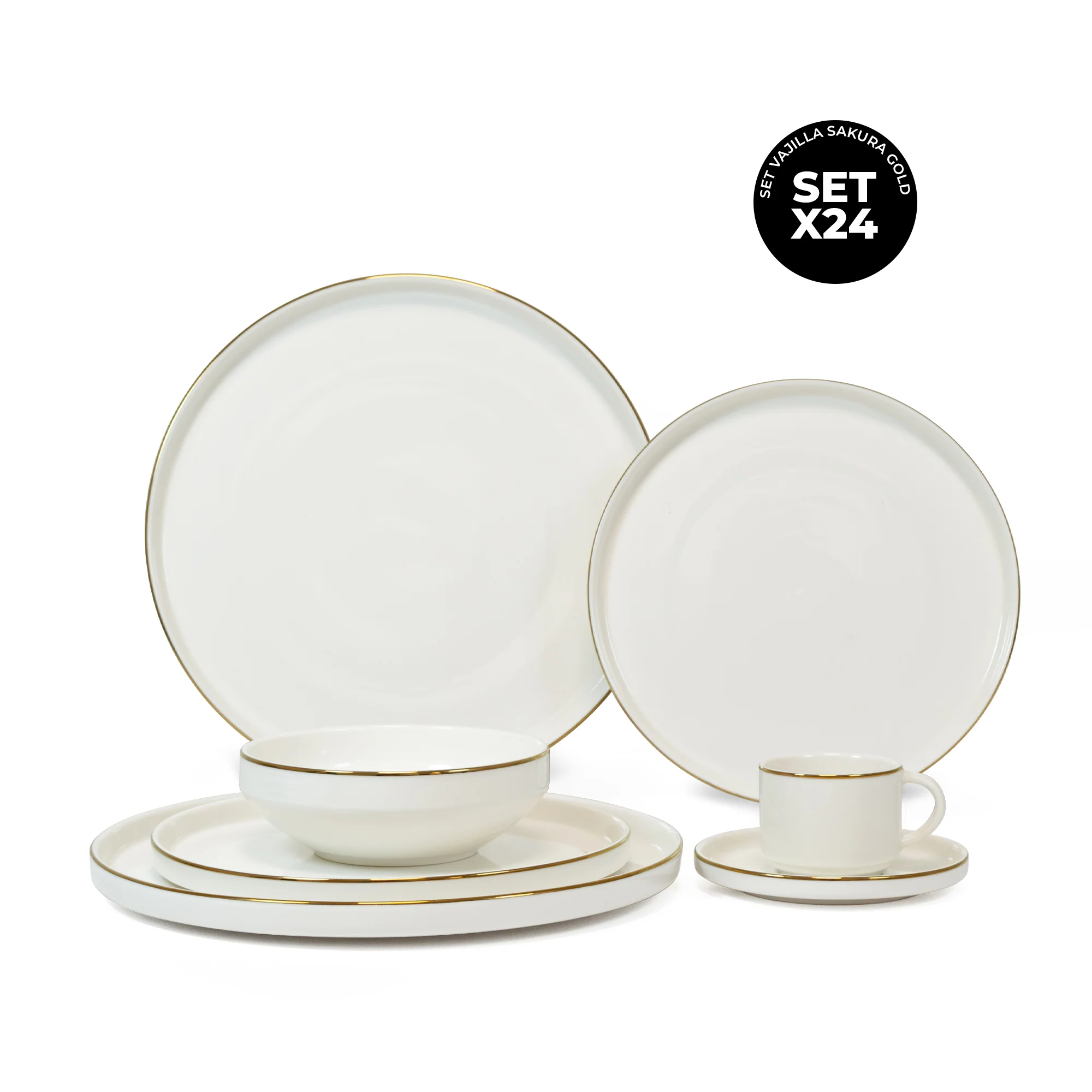 Set Vajilla Sakura White & Black - Image 15
