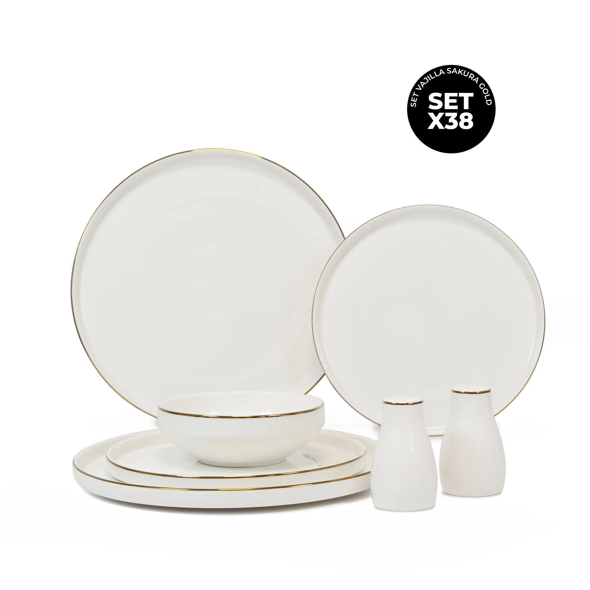 Set Vajilla Sakura White & Gold - Image 8