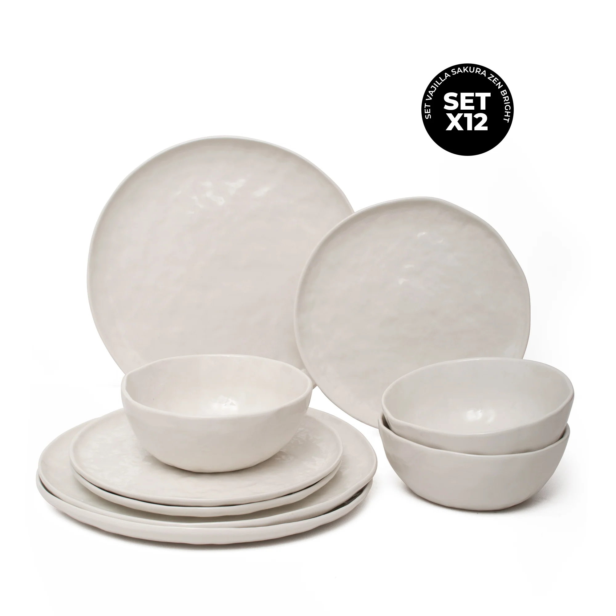 Set Vajilla Sakura Zen Bright White - Image 3